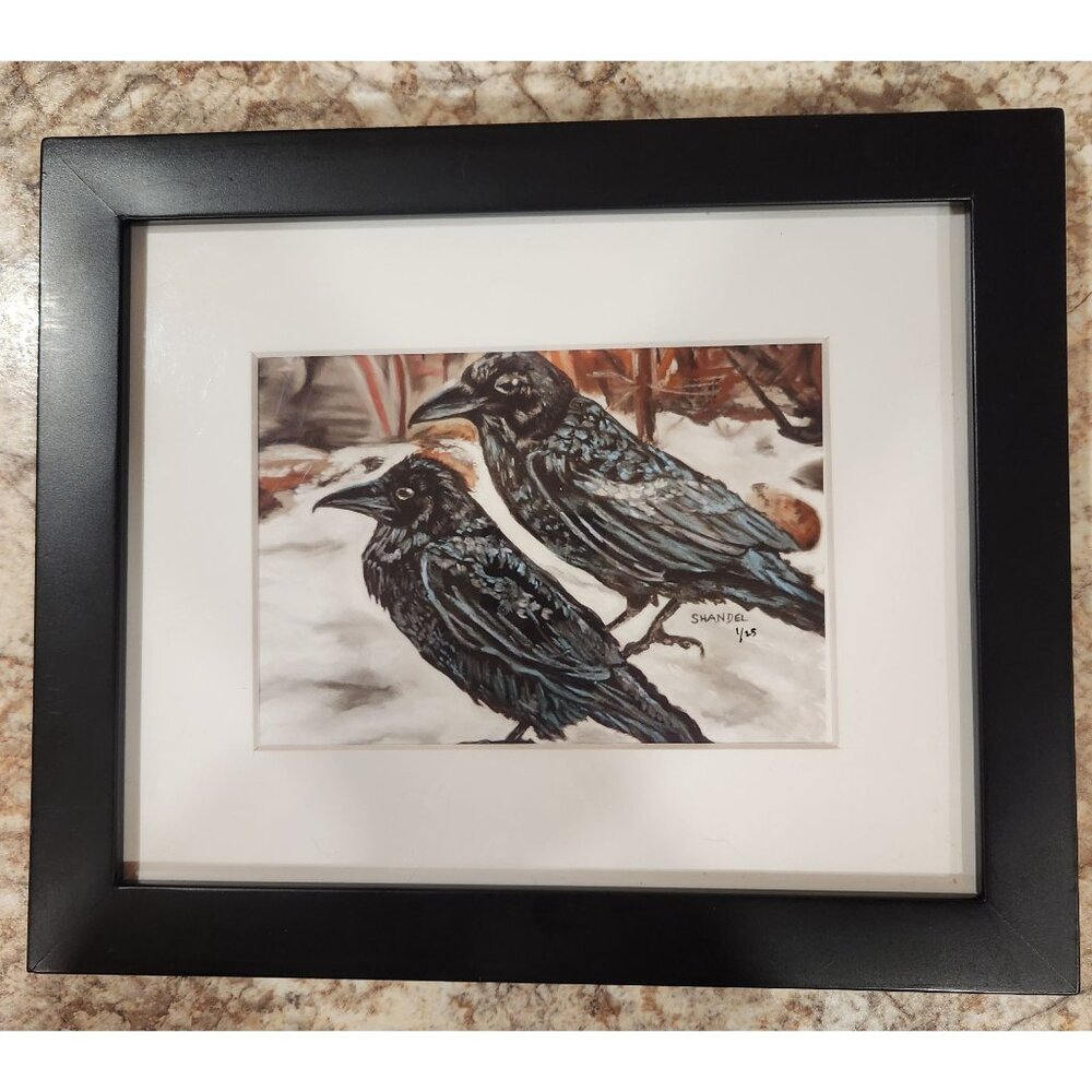 Crow, Crows Giclee Picture "Nevermore" Signed Shandel Numbered